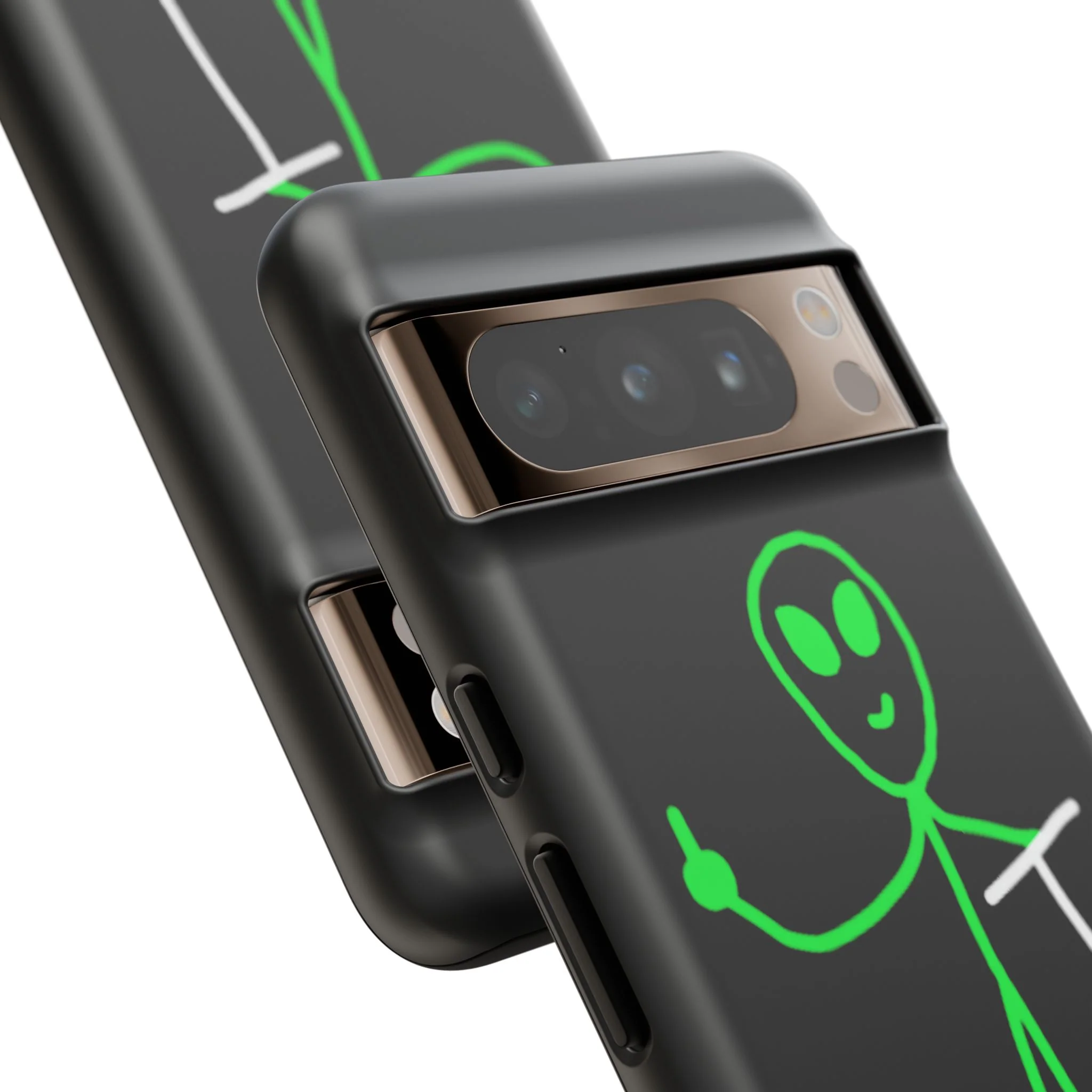 Alien on a Scooter Phone Case (Black) - Image 187