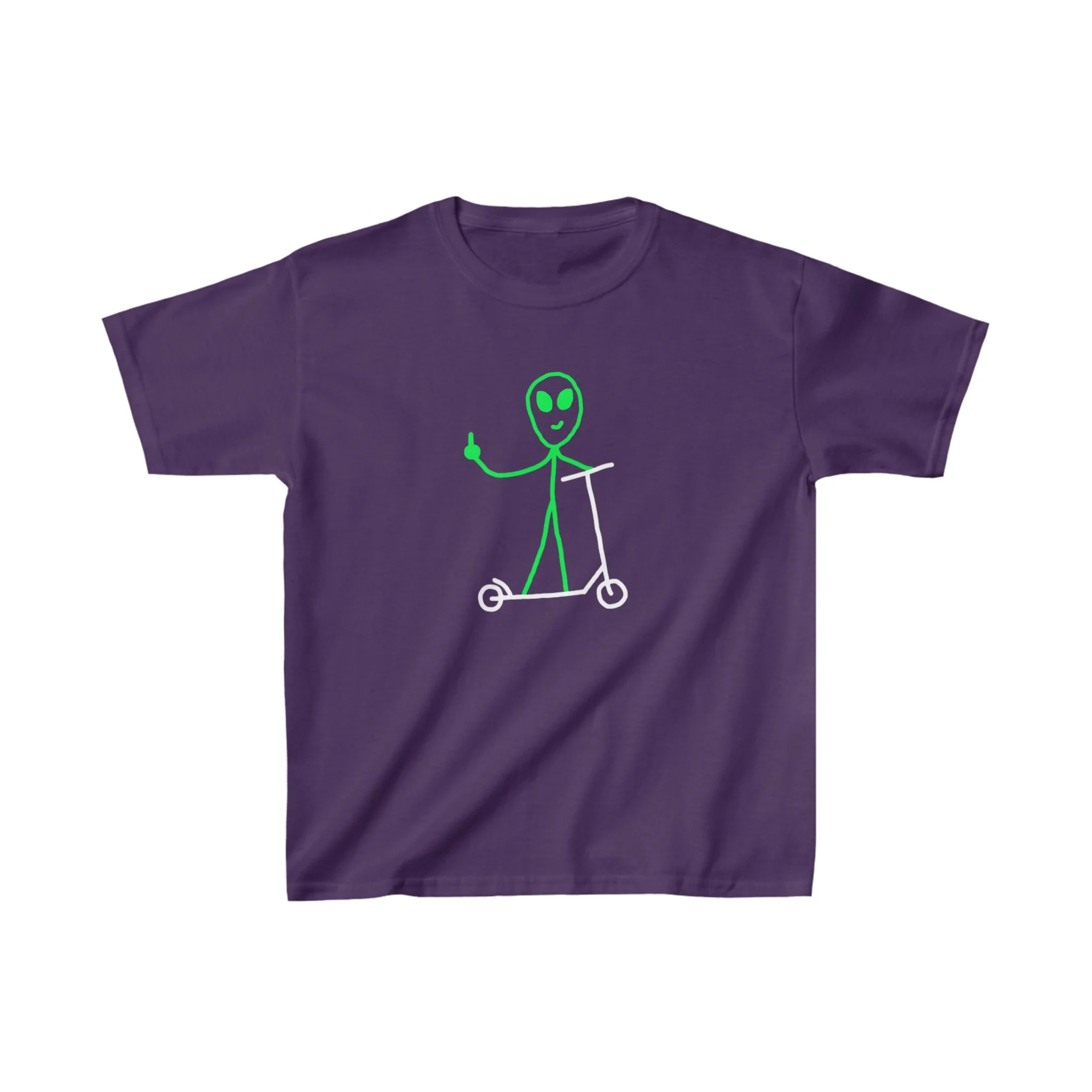 Alien on a Scooter T-shirt (Kids) - Image 3
