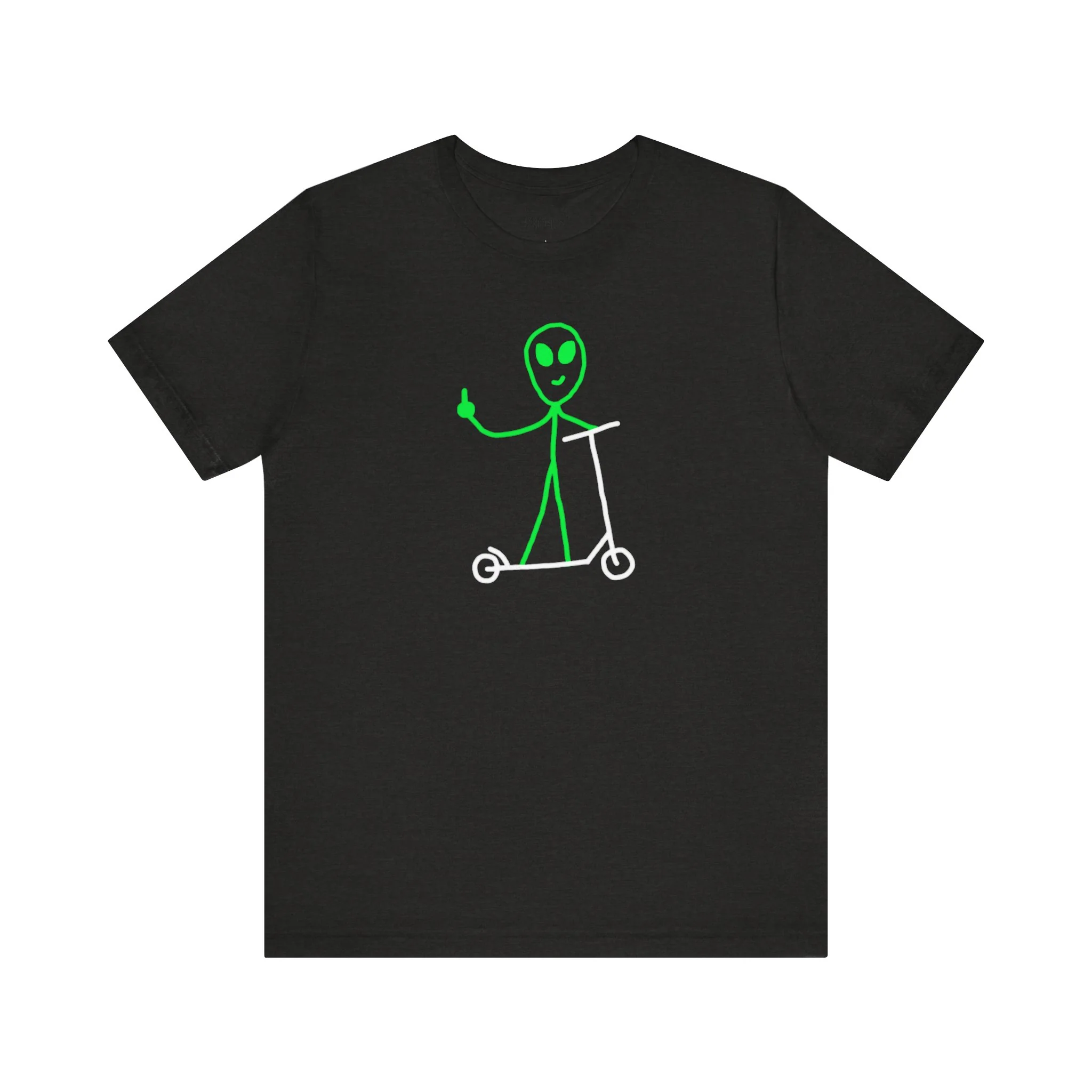 Alien on a Scooter T-shirt (Adults) - Image 13