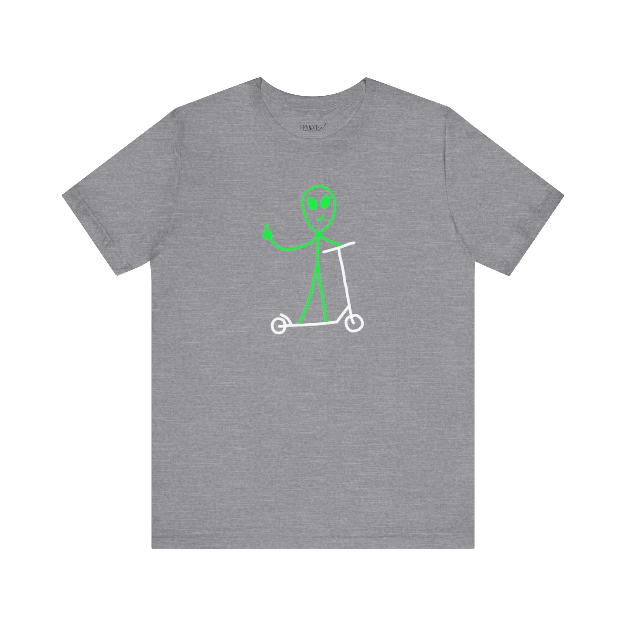Alien on a Scooter T-shirt (Adults) - Image 17