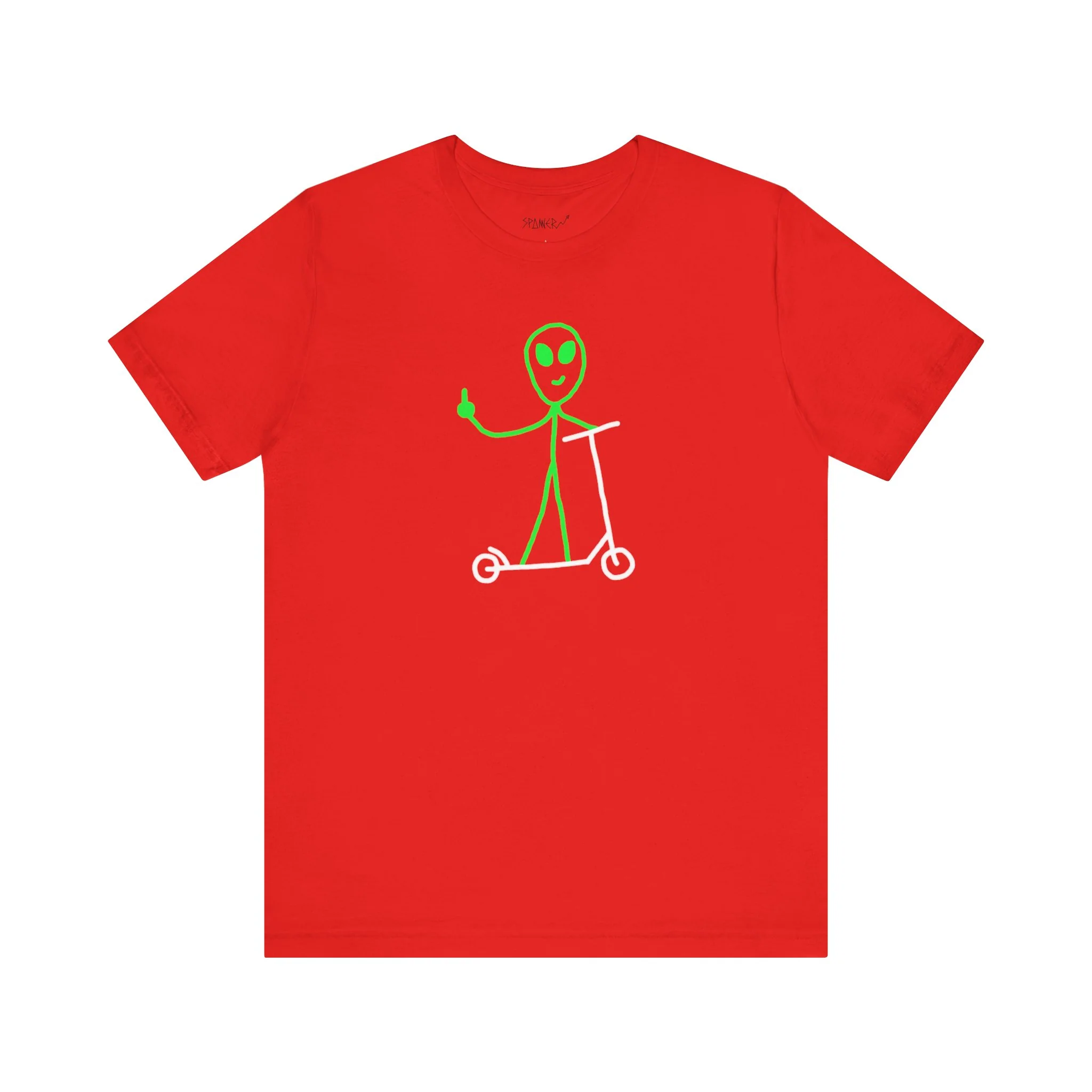 Alien on a Scooter T-shirt (Adults) - Image 18