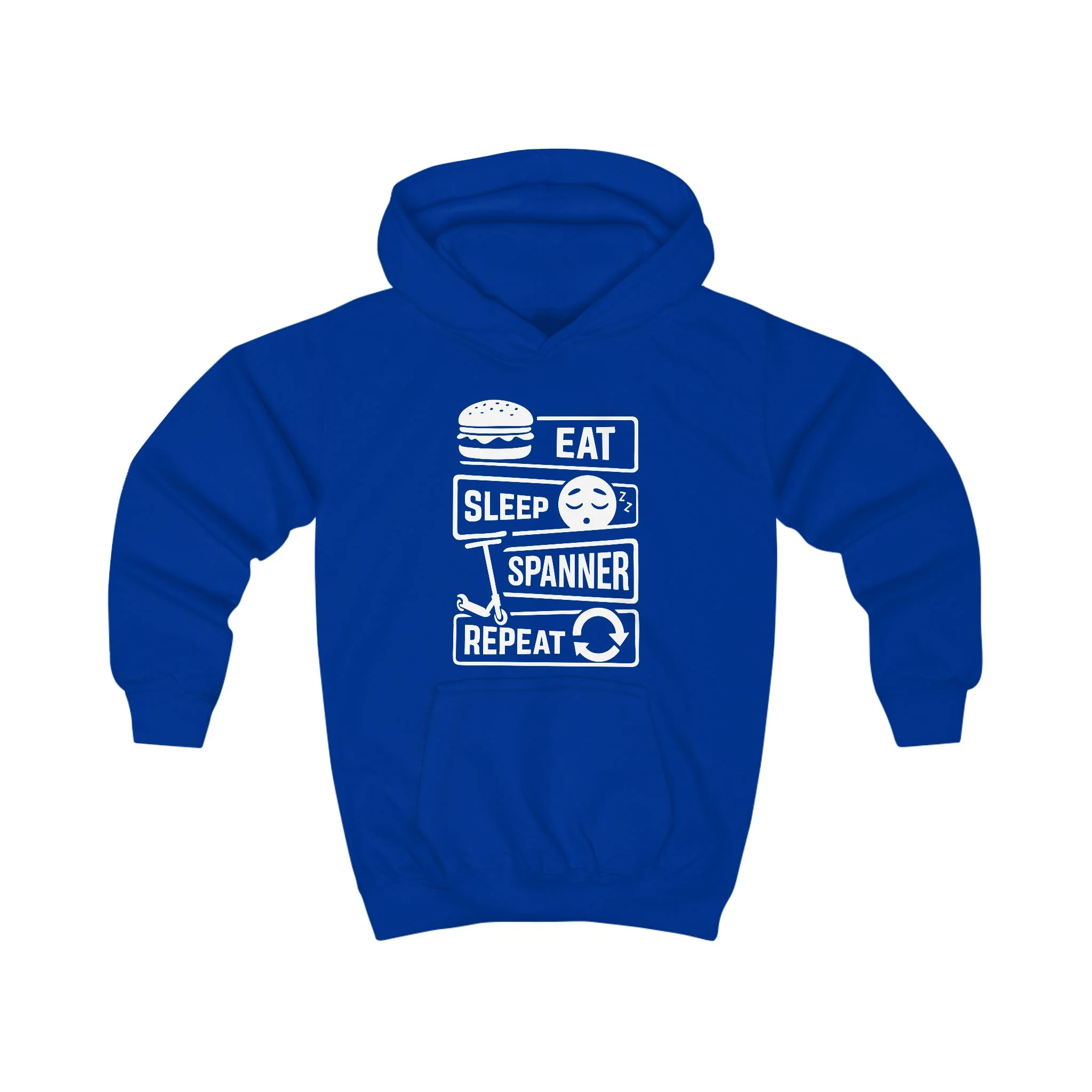 Eat Sleep Spanner Repeat Hoodie (Kids) - Image 6