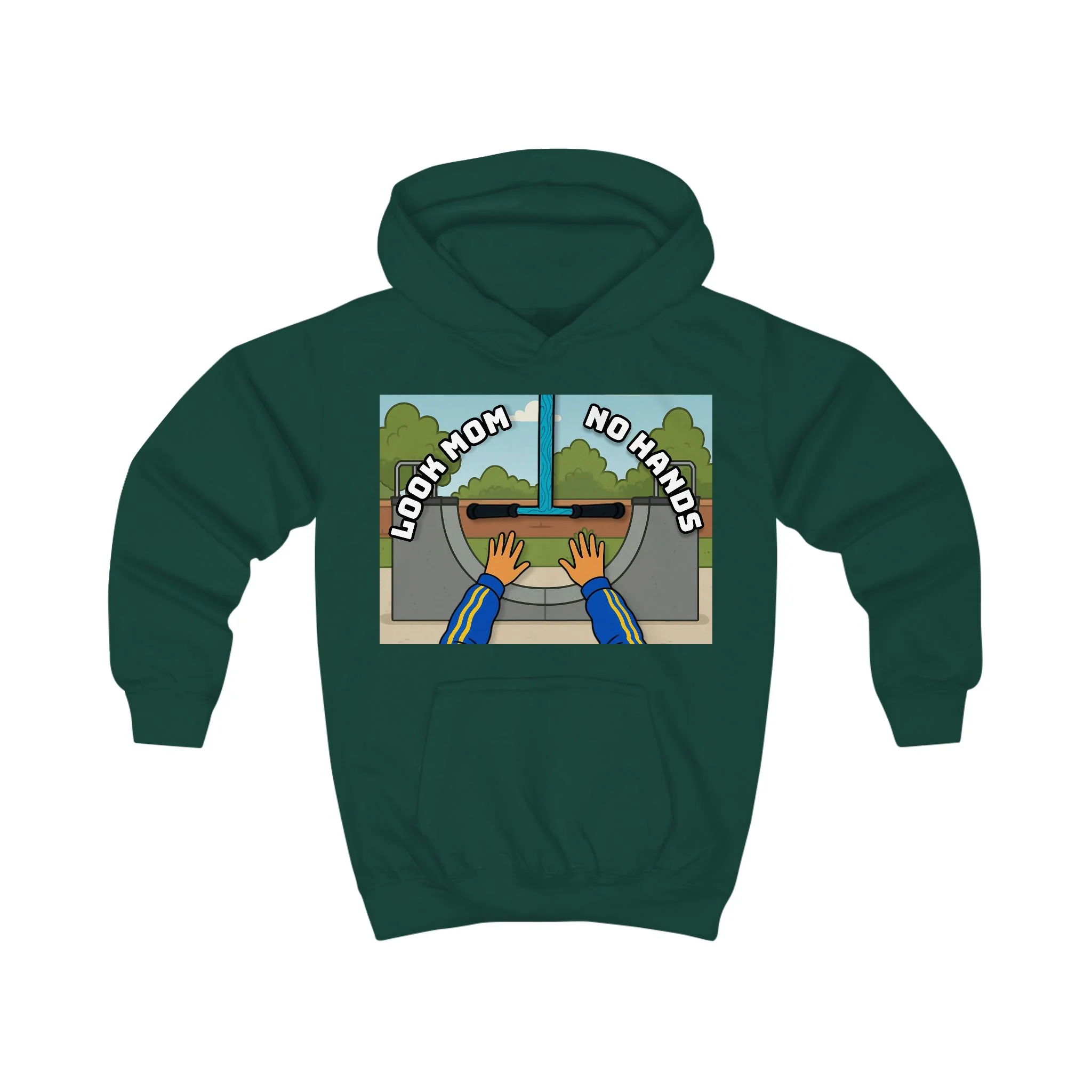 Look Mom No Hands! Hoodie (Kids) - Image 10