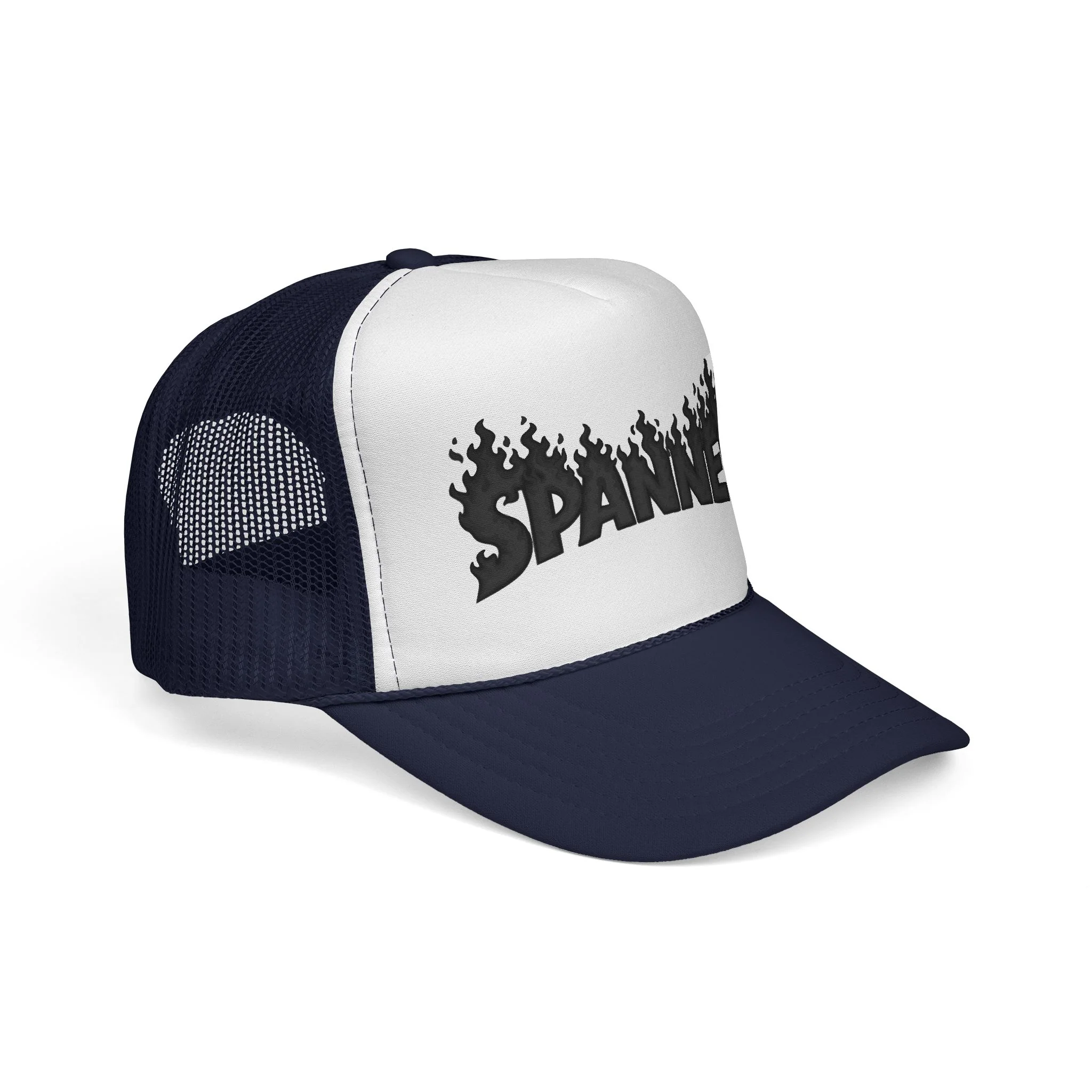 Spanner On Fire (Black) Trucker Hat - Image 12