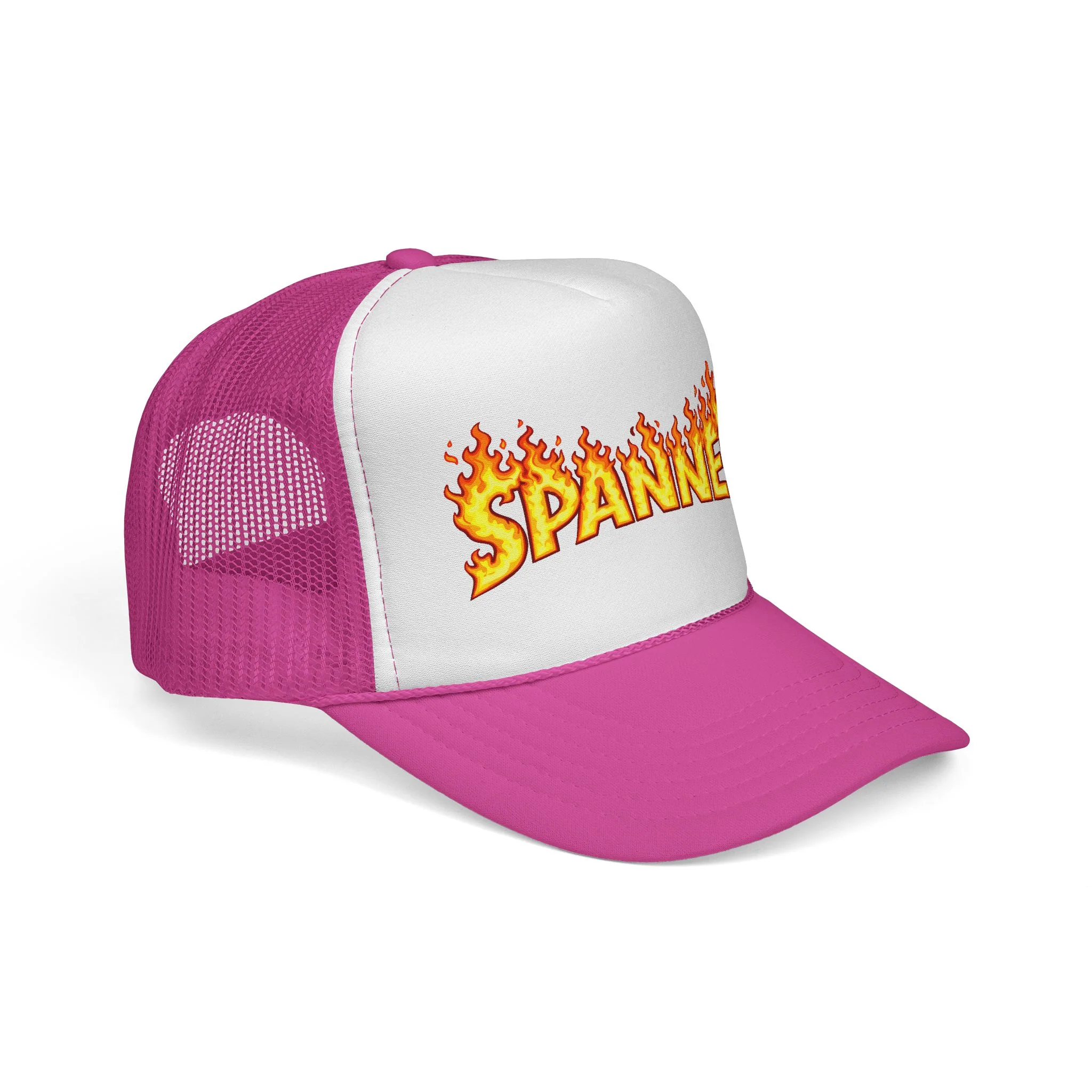 Spanner On Fire Trucker Hat - Image 8